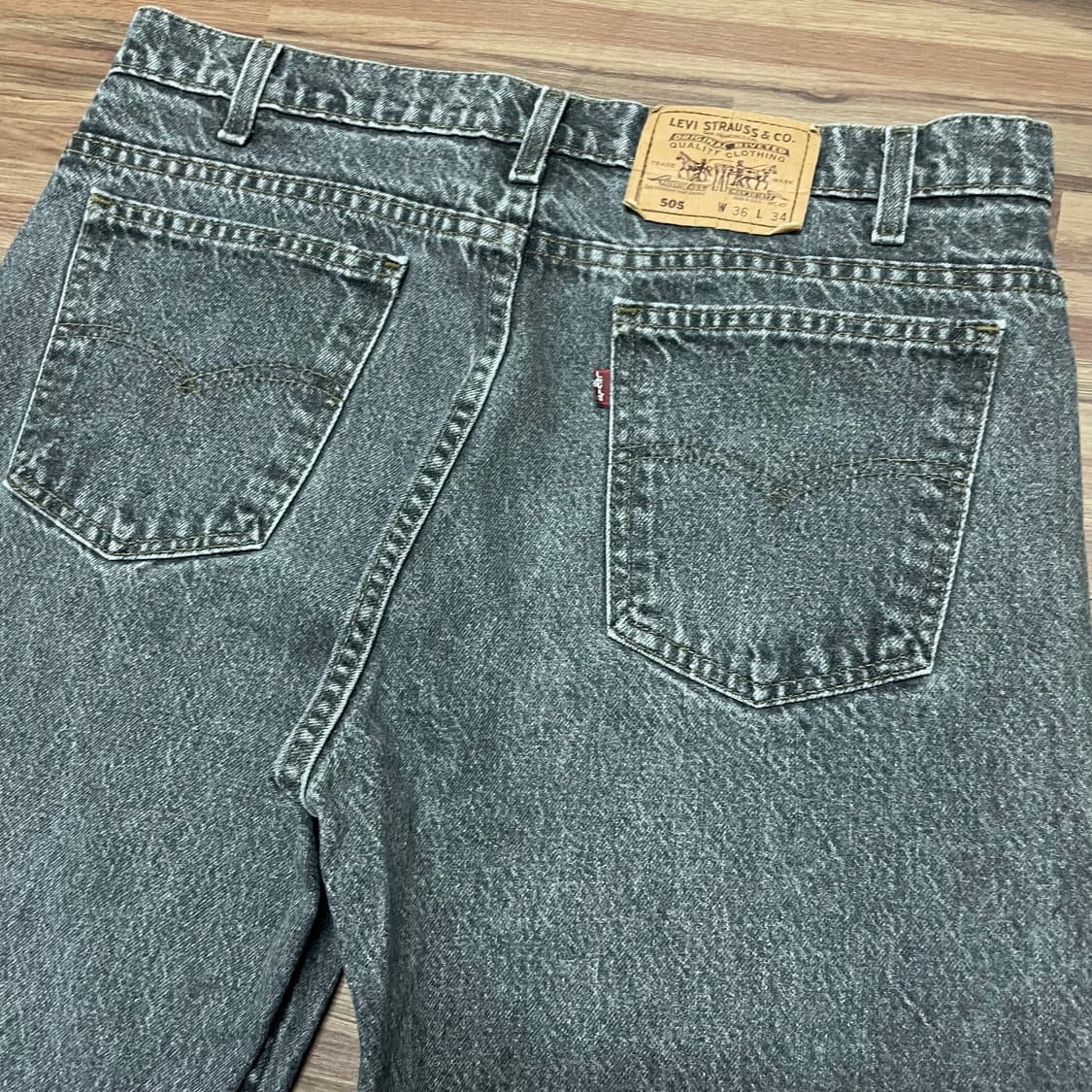 80s 미제 리바이스 505 흑청 블랙 일자 데님 청바지 36(34) 상품이미지4