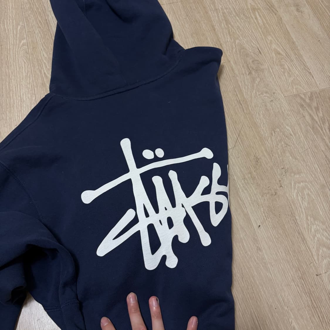 스투시 스탁 빅로고 후드티 L/100  상품이미지5