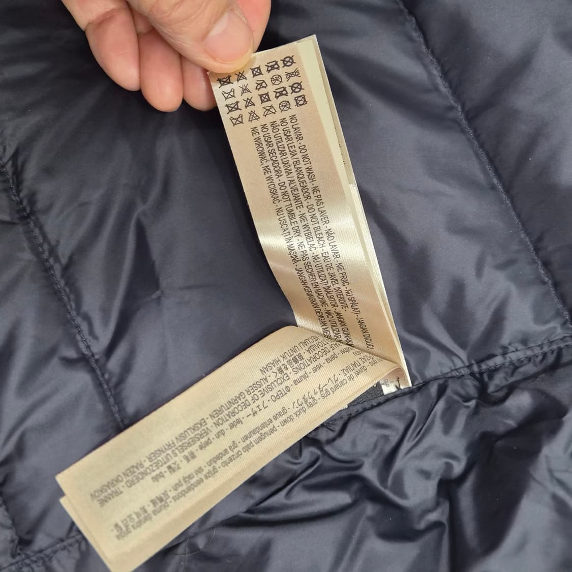 마시모두띠 가죽 배색 다운 패딩 L사이즈 상품이미지8