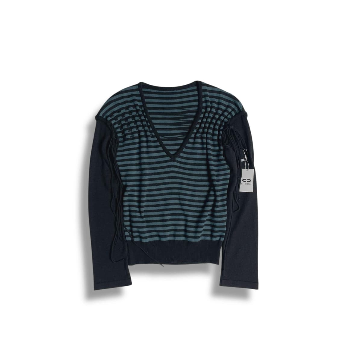 Tg.m 긴 끈 블루 스트라이프 롱슬리브 니트 (italy)   상품이미지1