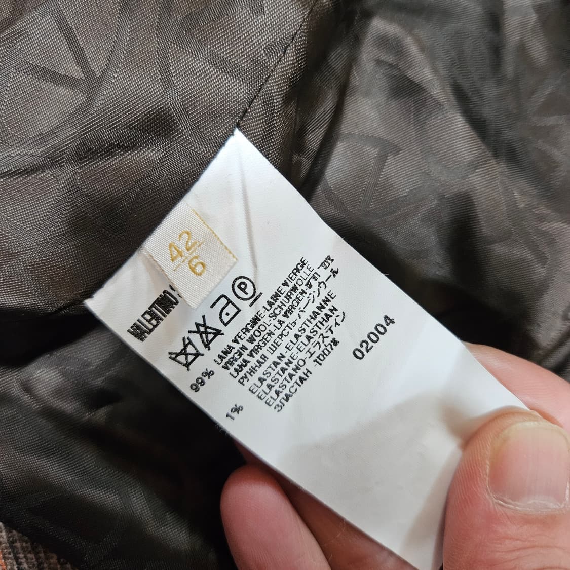 발렌티노(VALENTINO) Wool 혼방 체크 숏 집업 자켓
 상품이미지8