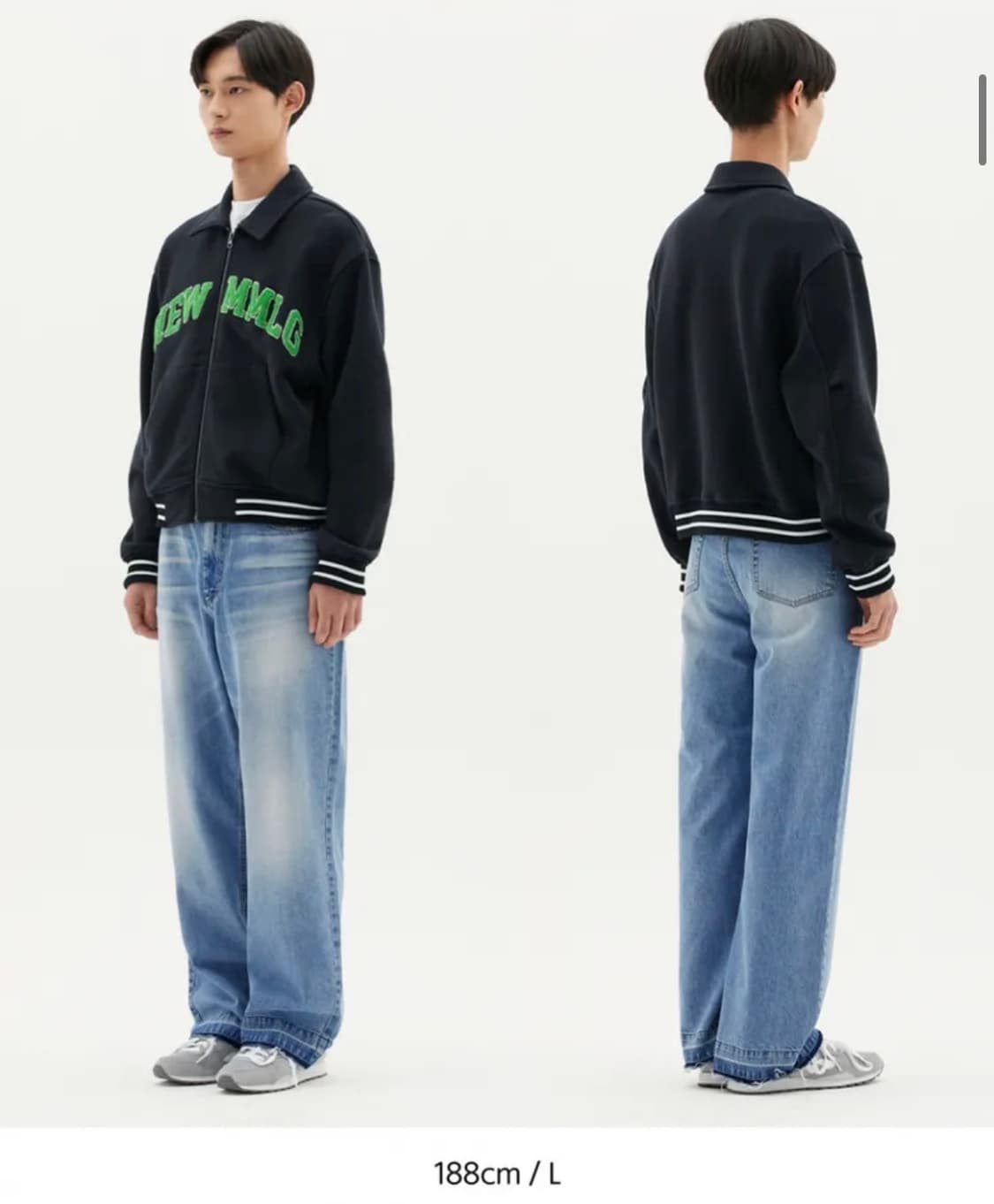 Mmlg 스웻 점퍼 네이비 M 상품이미지2