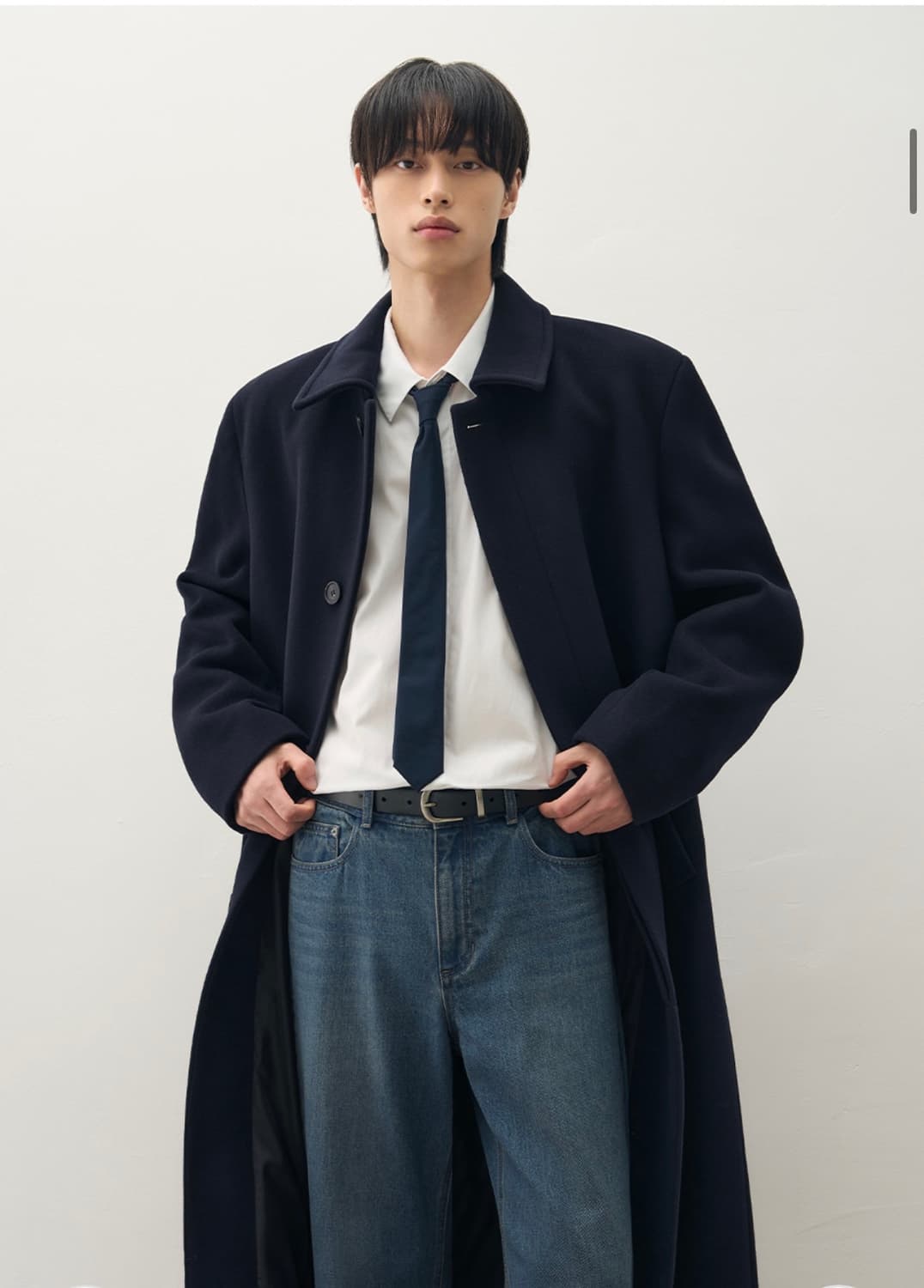 (L) 드로우핏 프리미어 울 발마칸 체스터 코트 [NAVY] 판매 상품이미지6