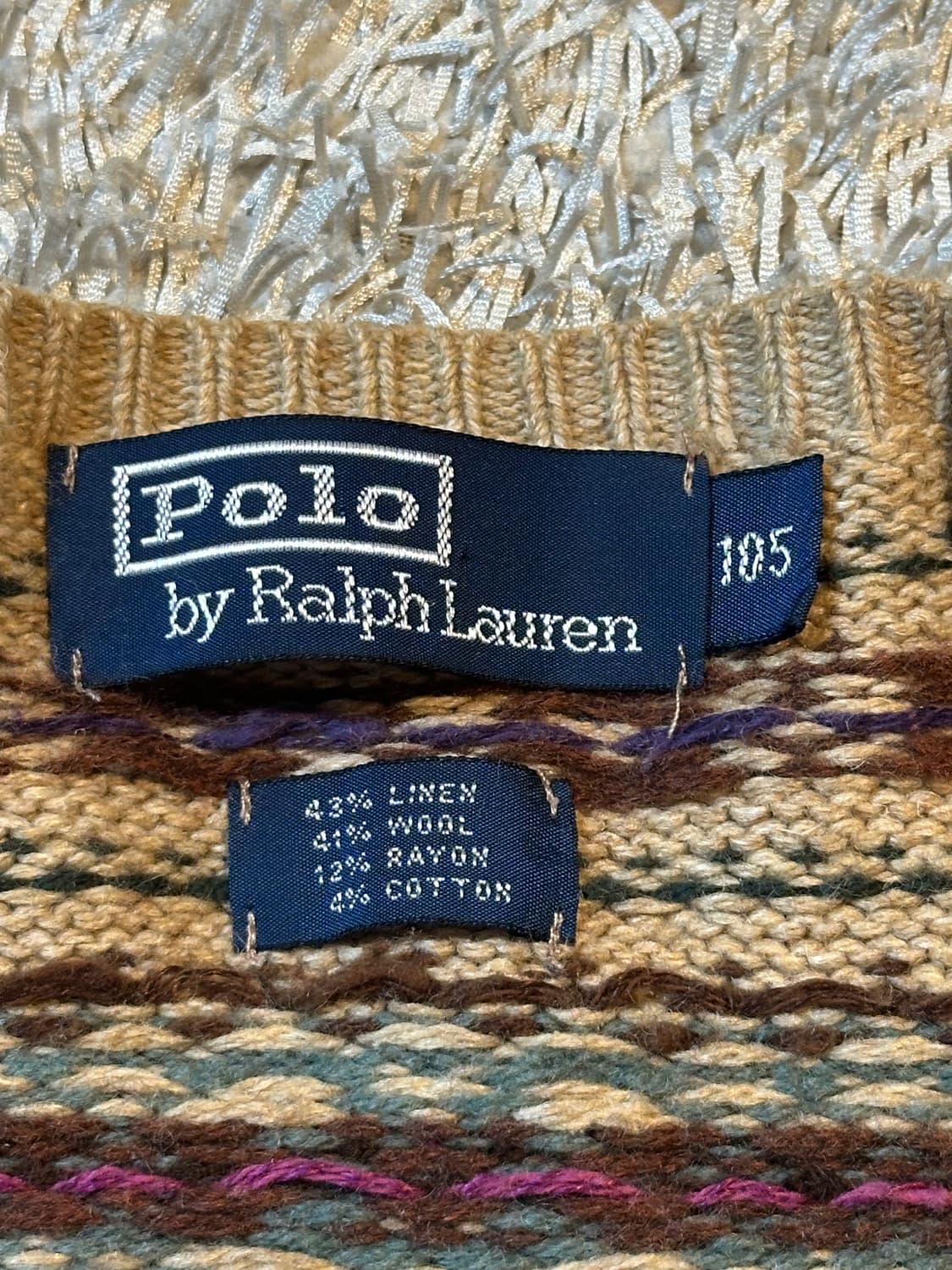 폴로 랄프로렌 노르딕 린넨 울 브이넥 니트 상품이미지5