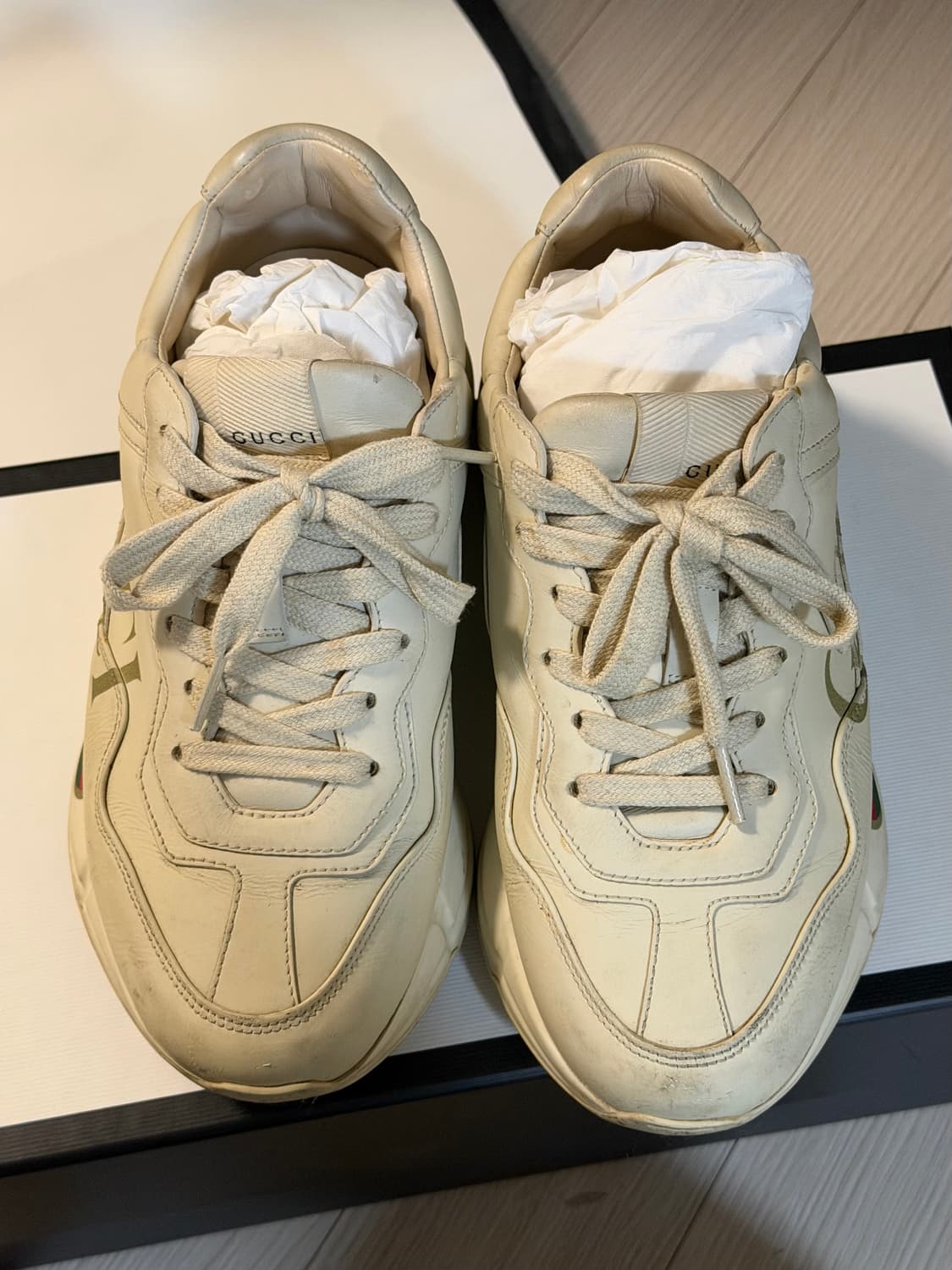 (W)구찌 라이톤 레더 스니커즈 36사이즈 상품이미지2