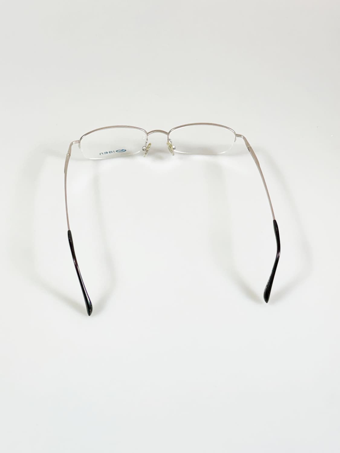 IGEN 실버 메탈 반무테 스퀘어 프레임 빈티지 안경 상품이미지5