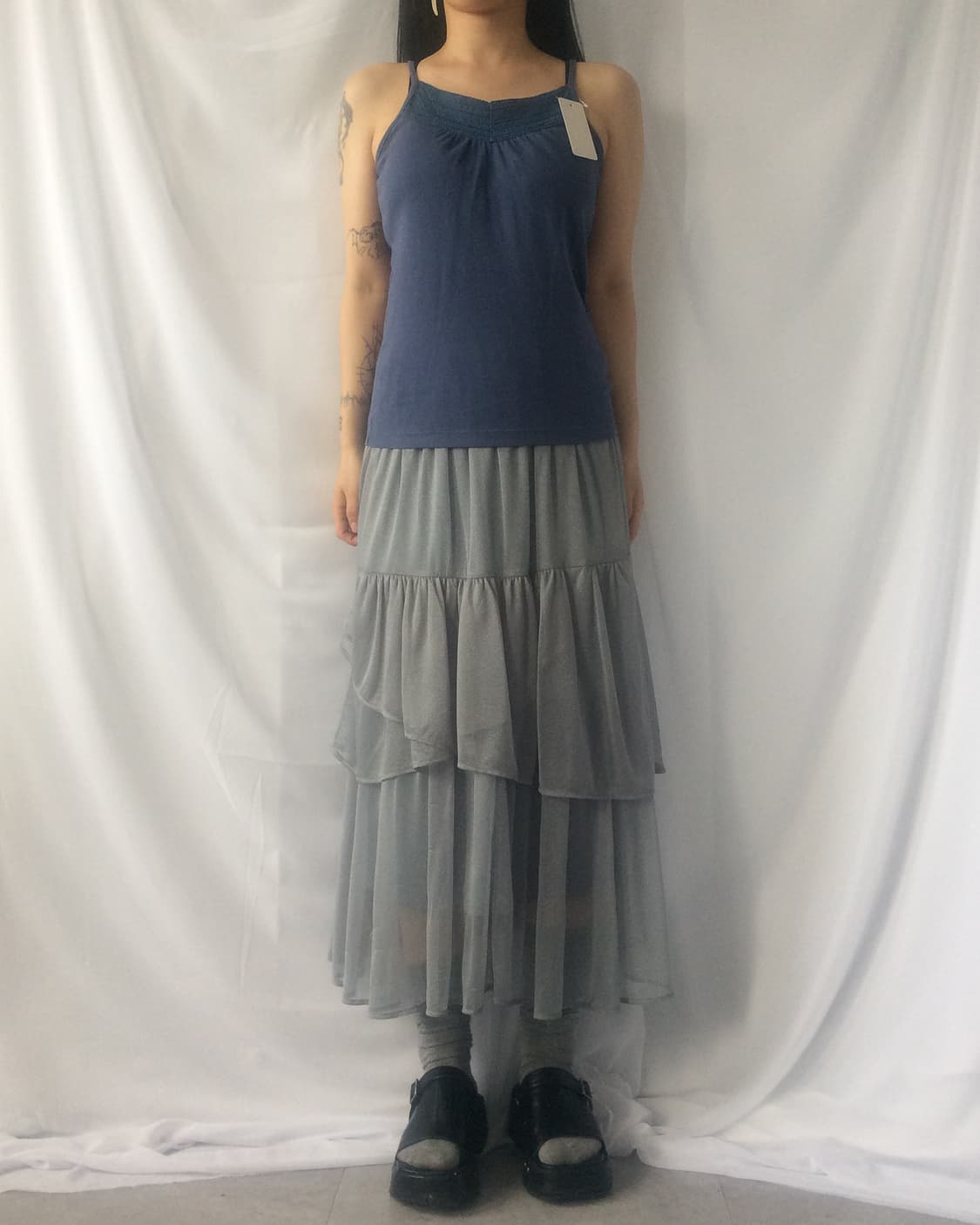 Glitter layer point long skirt 상품이미지4