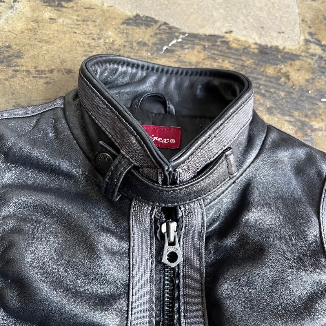 아비렉스 양가죽 셔링 슬림핏 자켓 상품이미지7