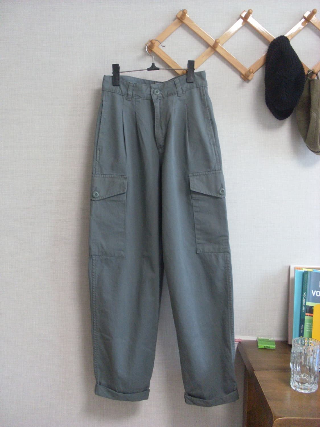 (W) 칼하트 WIP 스모크 그린 가먼트 다이드 콜린스 팬츠 상품이미지4