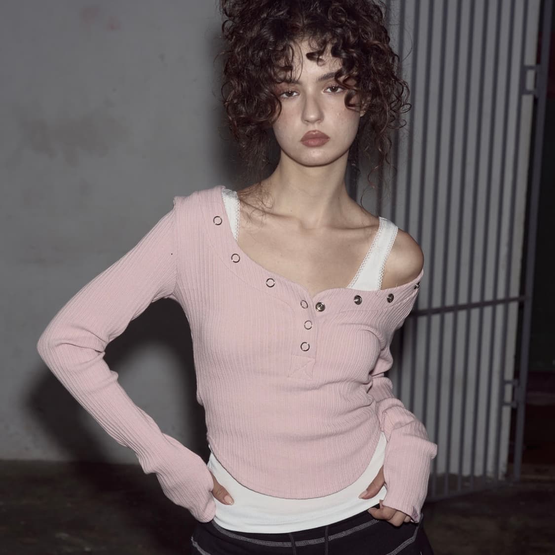 플리즈노팔로우 버니 스냅 버튼 탑 핑크 (하츠투하츠 이안 착용) 상품이미지5