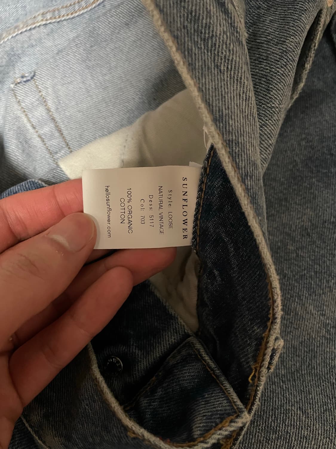 선플라워 루즈데님 빈티지 내추럴 32/32 상품이미지3