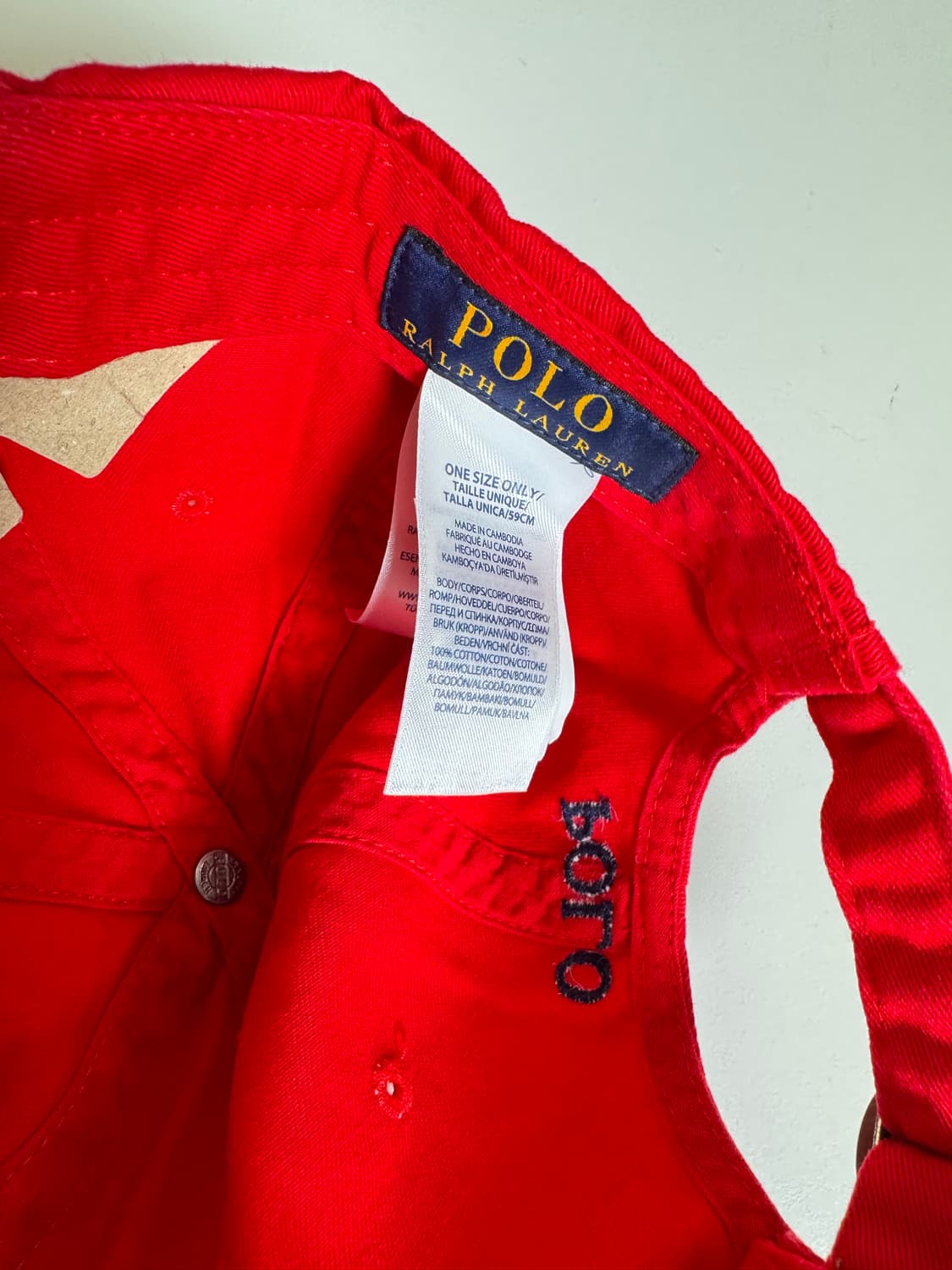 폴로 랄프로렌 레드볼캡 59cm 상품이미지2