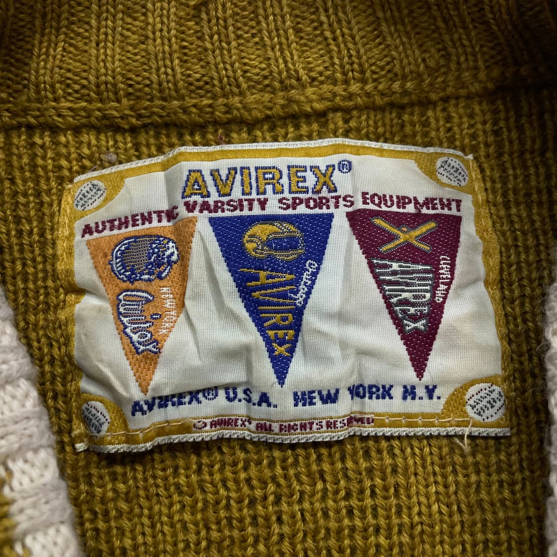 아비렉스 Avirex USA 올드스쿨 스펠 자수 니트 상품이미지3