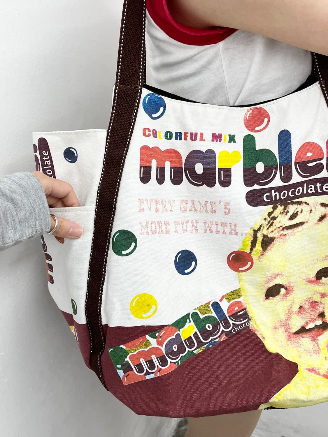 모리키치 초콜릿 일러스트 숄더백🍫🍩 상품이미지8