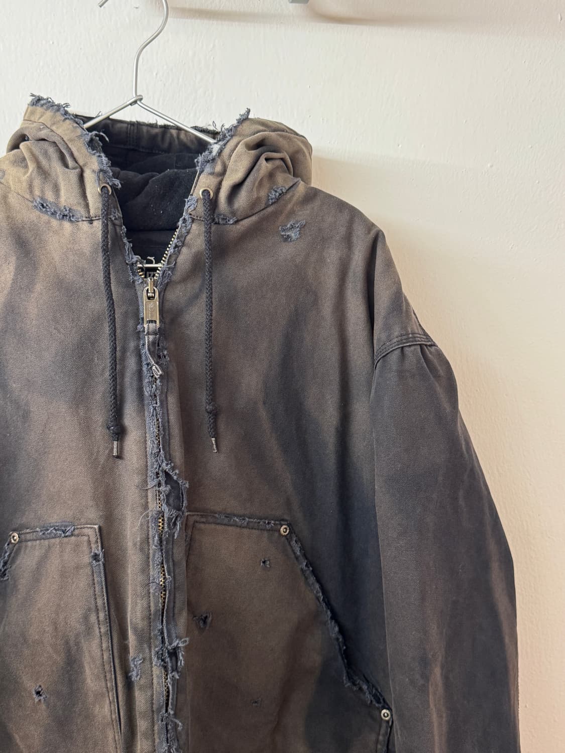 90s sun bleached quilted lined jumper 상품이미지3