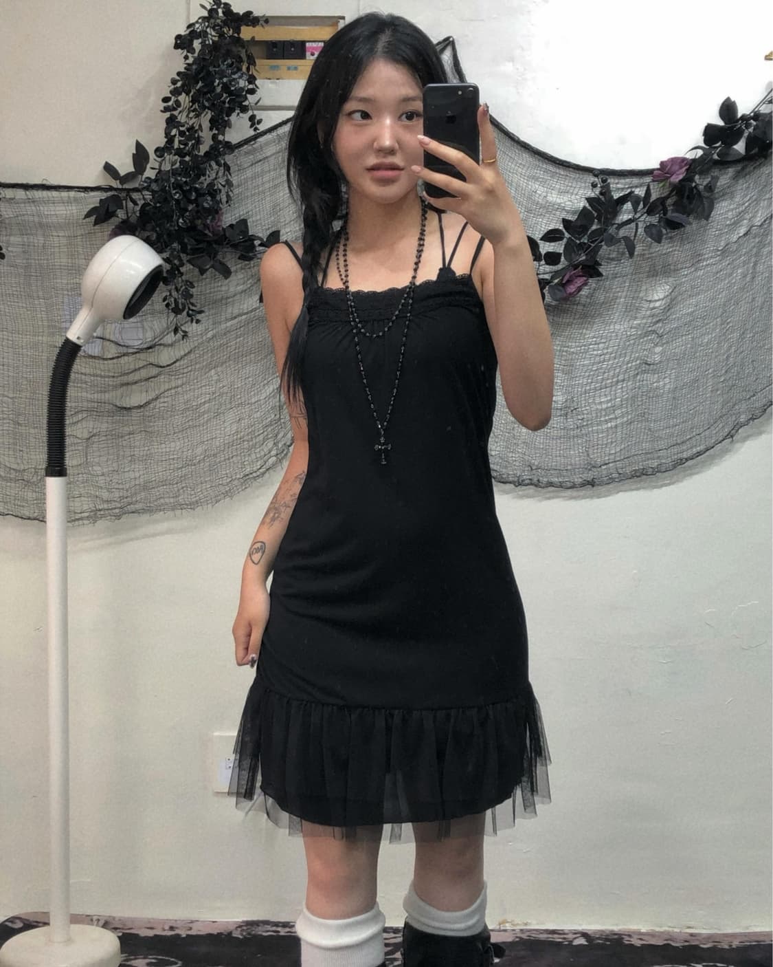 블루블랙 오리엔탈 원피스 세트 상품이미지4