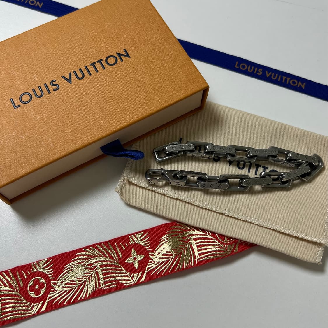 [정품] 루이비통 버질아블로 팔찌 실버 L 상품이미지2