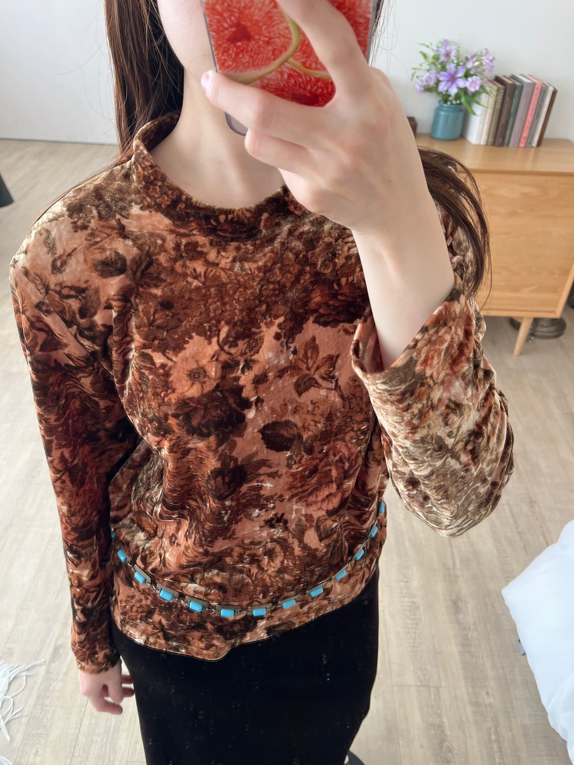 Antique Rose Velvet Top 상품이미지2