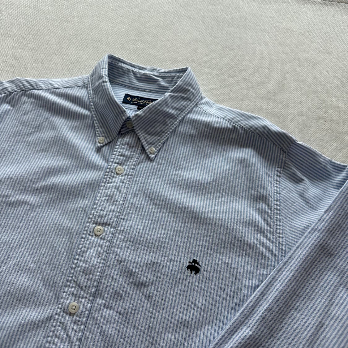 [XL]브룩스브라더스 버튼다운 옥스포드 셔츠 블루 스트라이프 상품이미지2