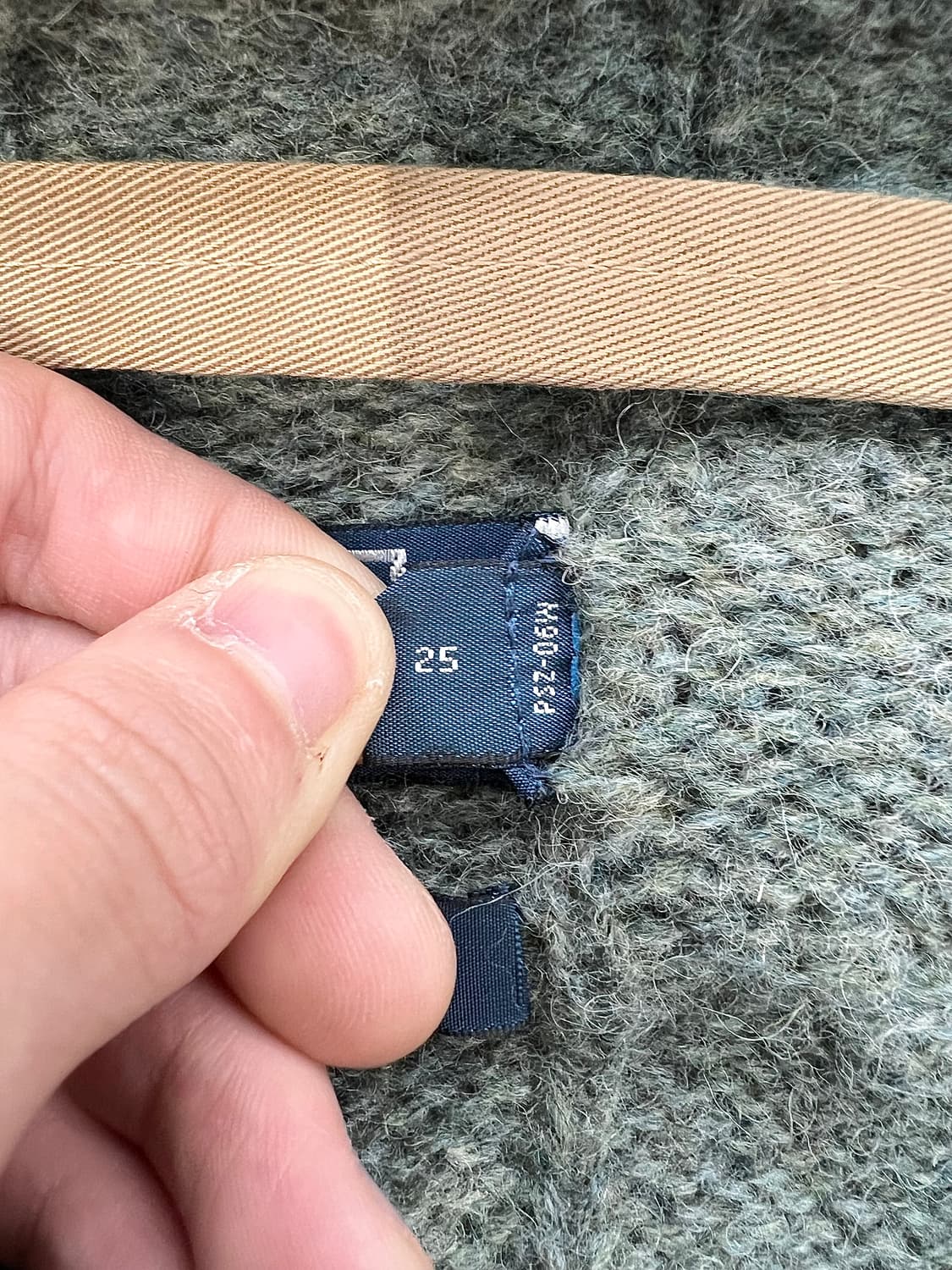 90s 폴로 랄프로렌 그린 그레이 케이블 울 더플 니트 가디건 상품이미지8