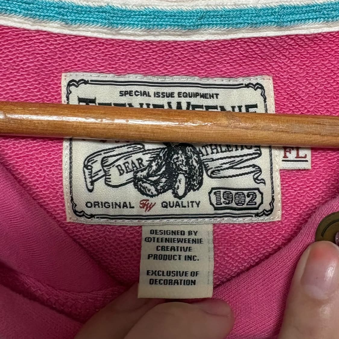 3864 티니위니 핫핑크 곰돌이 후드티 상품이미지3