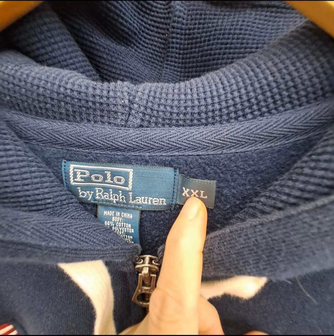 폴로 빅포니 성조기 후드집업 네이비 xxl 상품이미지3