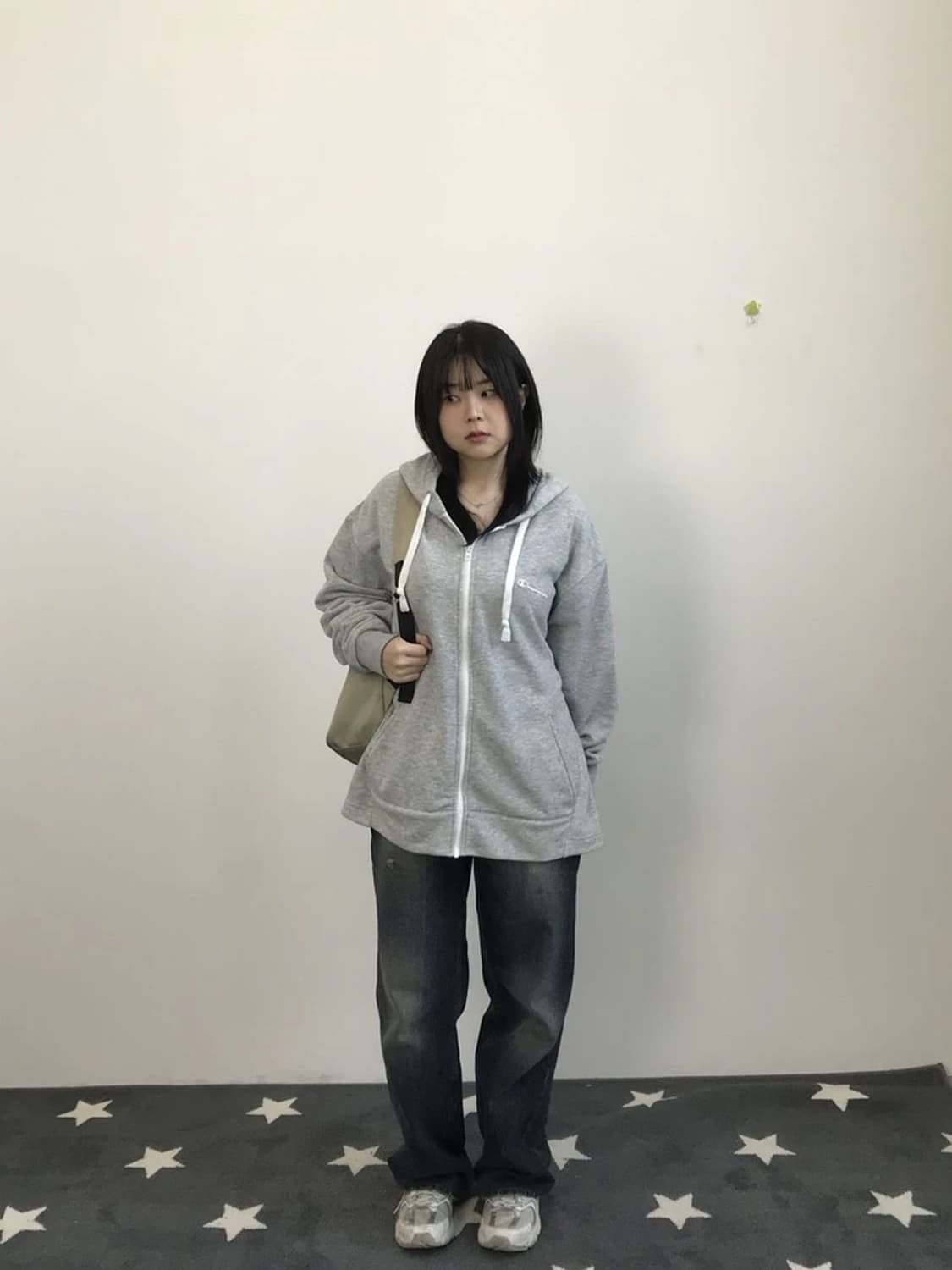 Champion gray zip hoodie 상품이미지1