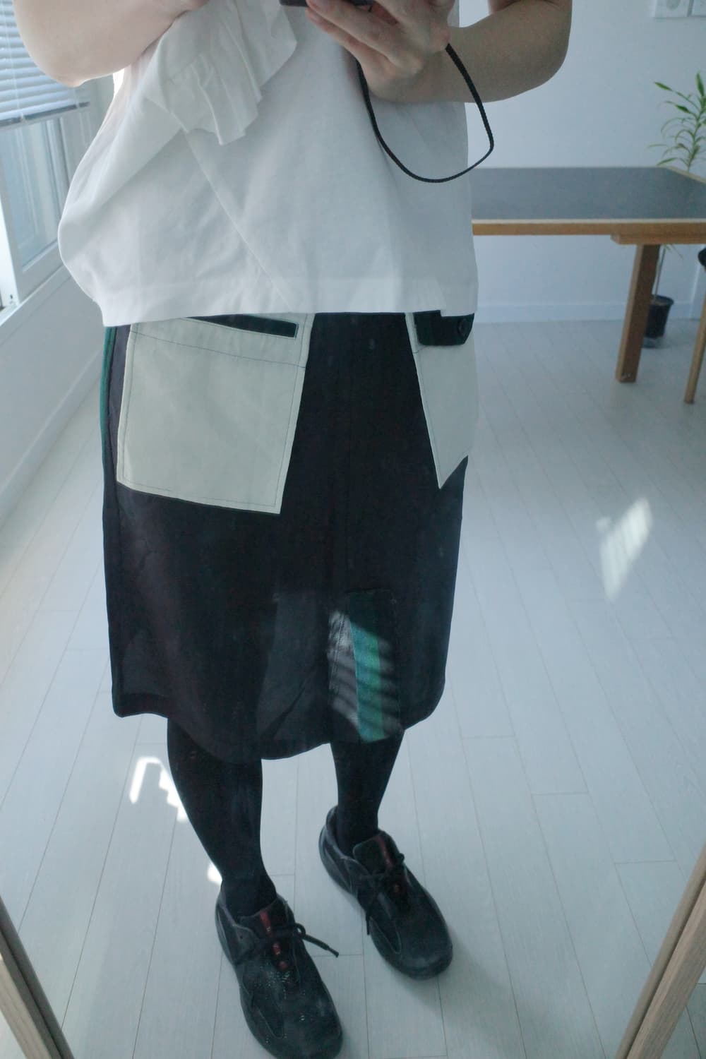 꼼데가르송 트리콧 스트라이프 스커트 상품이미지1