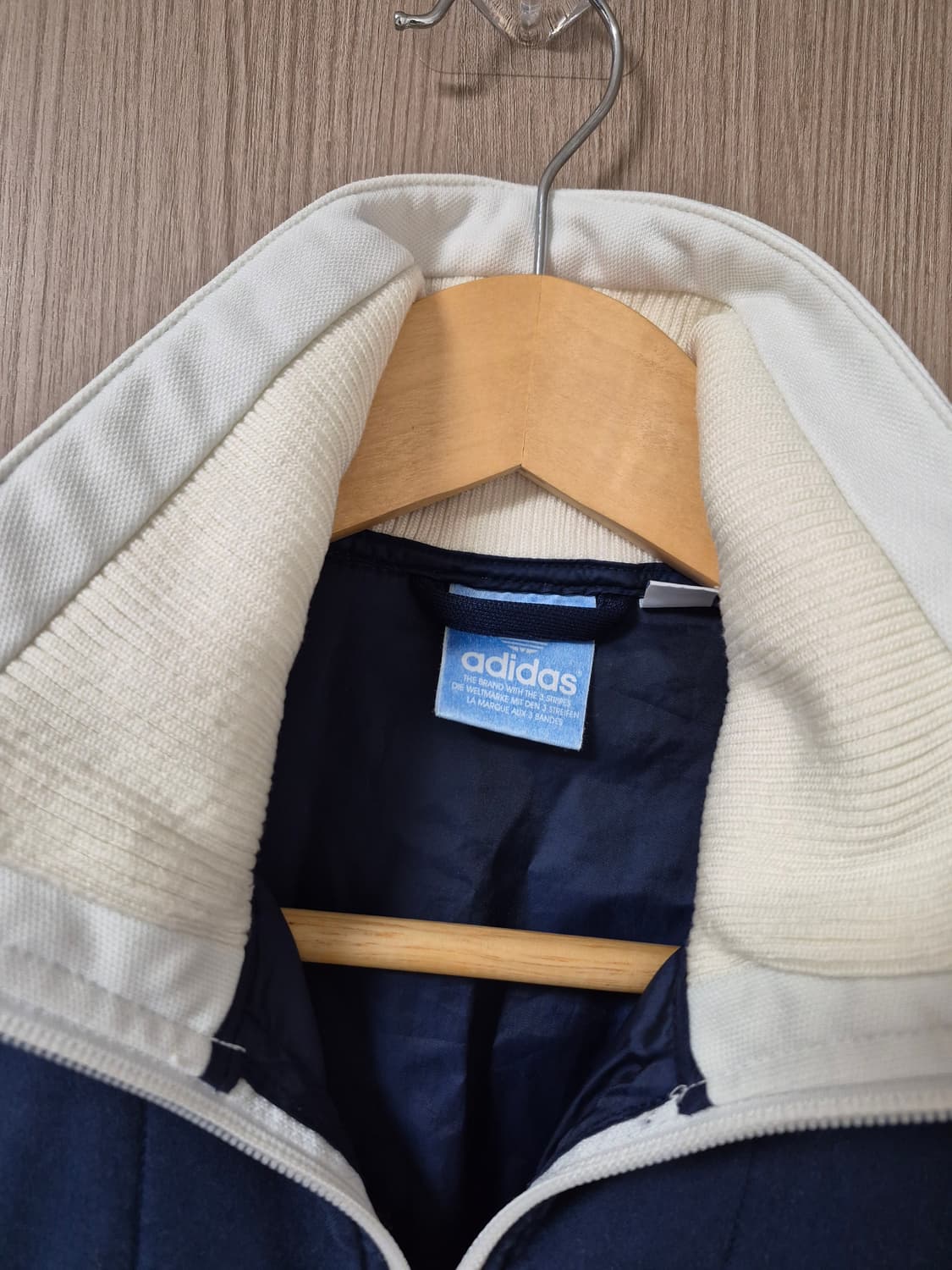 아디다스 해외판 희귀STV 네이비 화이트 배색 트랙탑져지95 상품이미지5