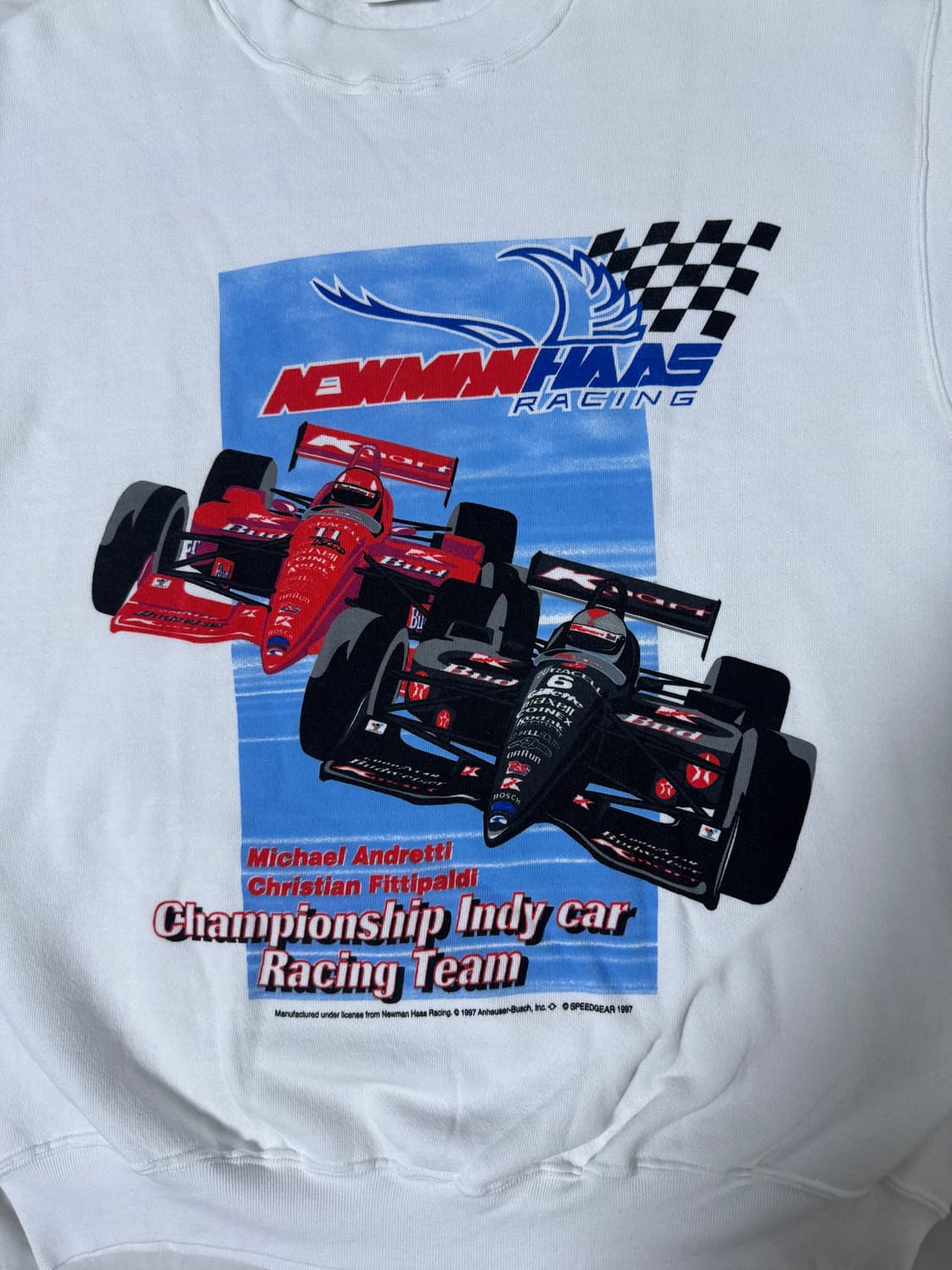 90 usa newman haas 레이싱 스웨트셔츠 인디카 버드와이저 상품이미지3