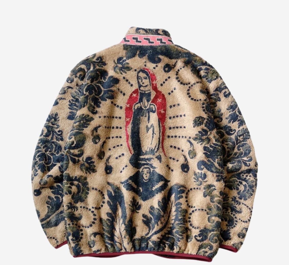 [3,L] 캐피탈 디마스크 패턴 마리아 후리스 상품이미지1