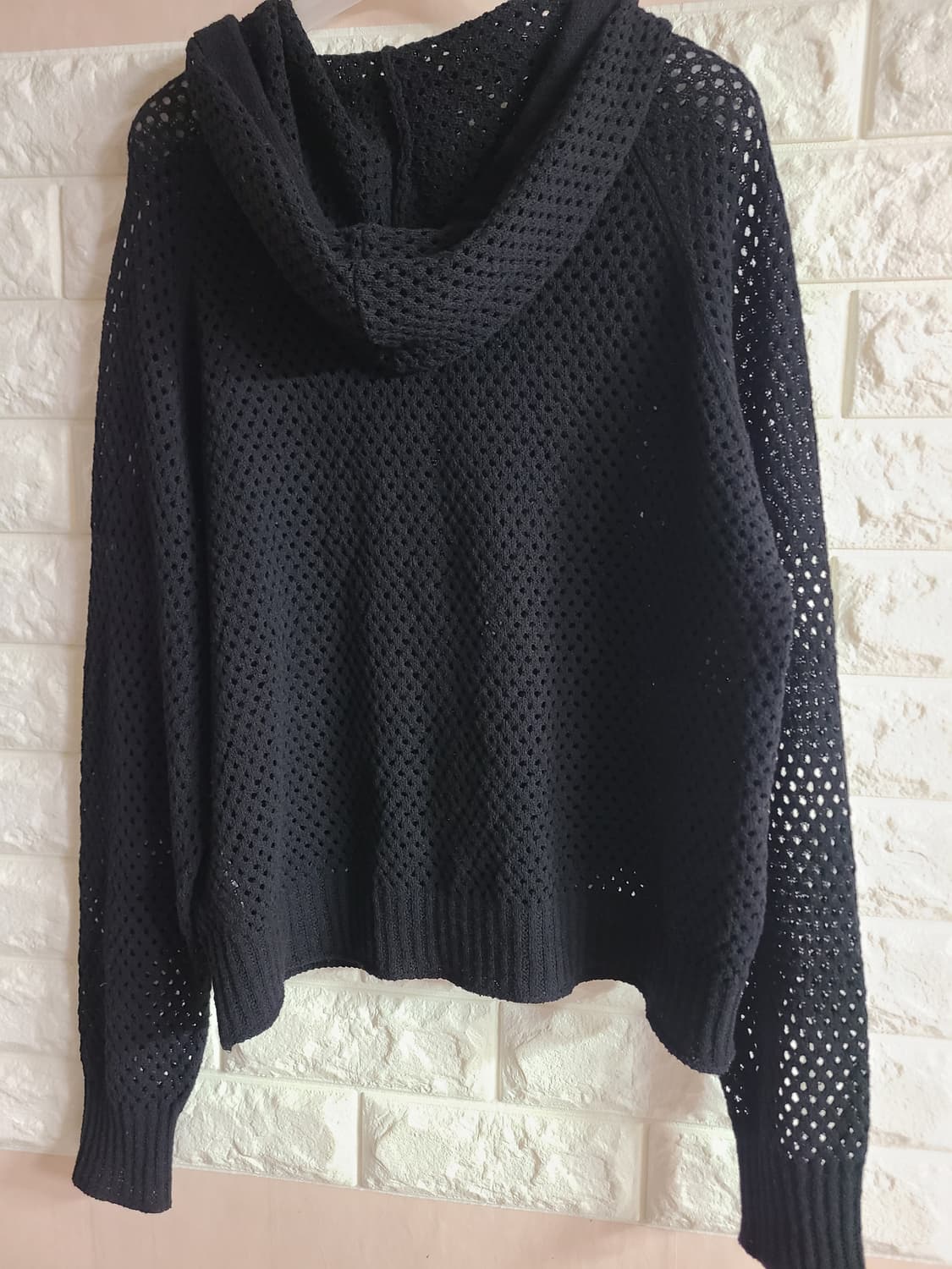 M12 블랙 메쉬 후드 집업(66-77) 상품이미지5