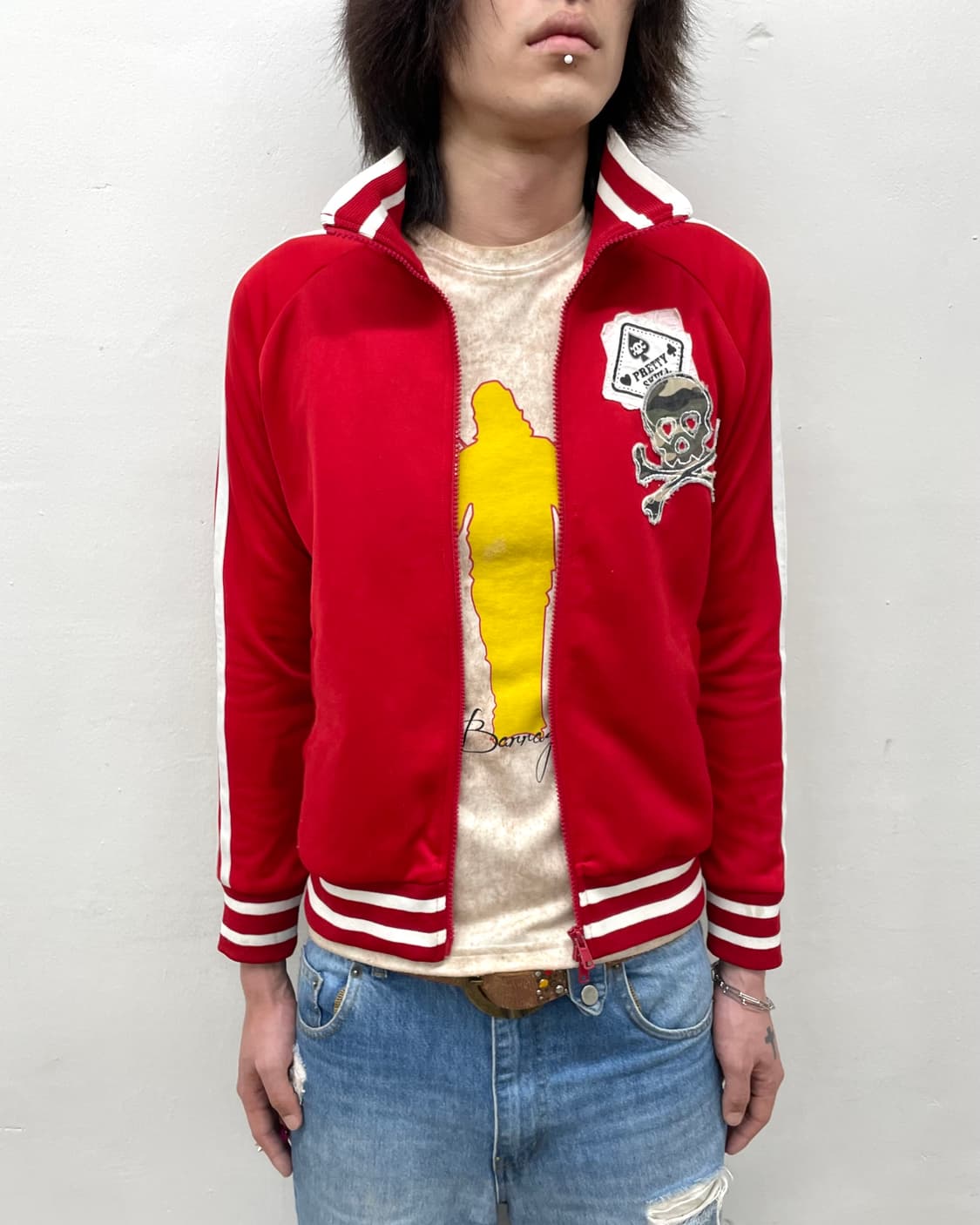 Military Skull Red Track Top  상품이미지3