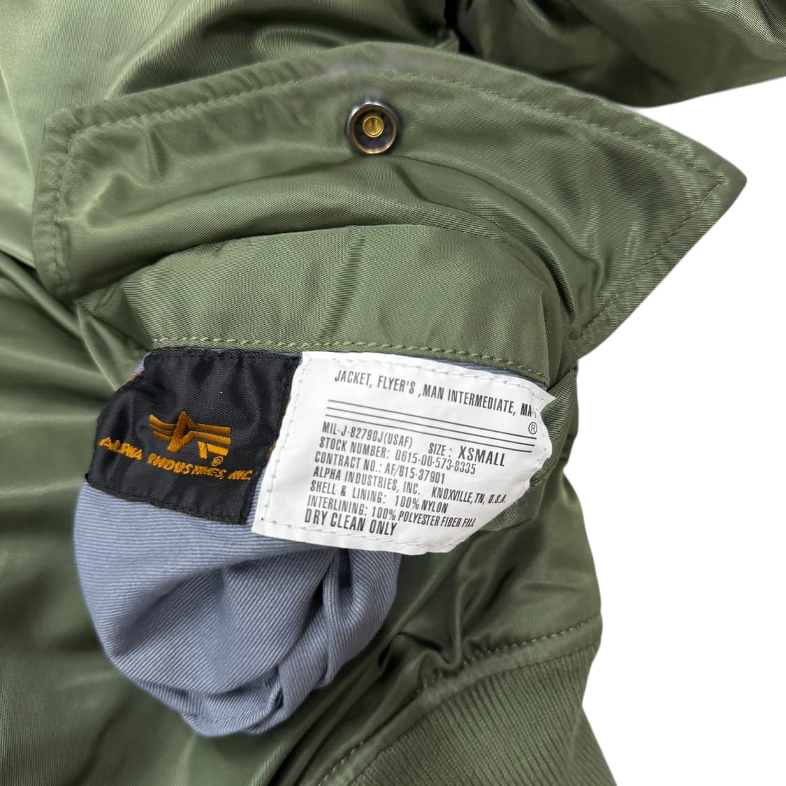 알파인더스토리 X 아리아나그란데 MA-1 봄버 자켓 카키 XS 상품이미지6