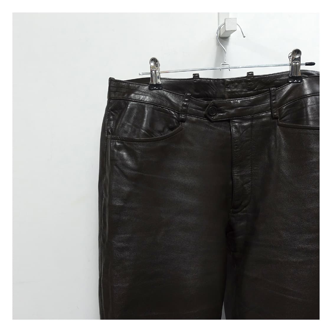 [L,30~32] PAULSMITH 폴스미스 양가죽 렘 레더 팬츠 상품이미지6