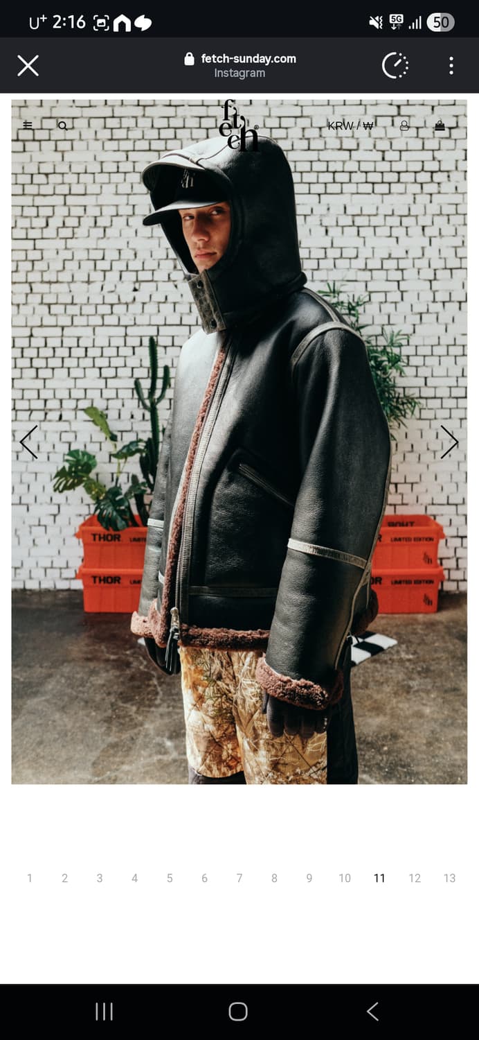 fetch 패치 무톤 무스탕 xl 상품이미지5