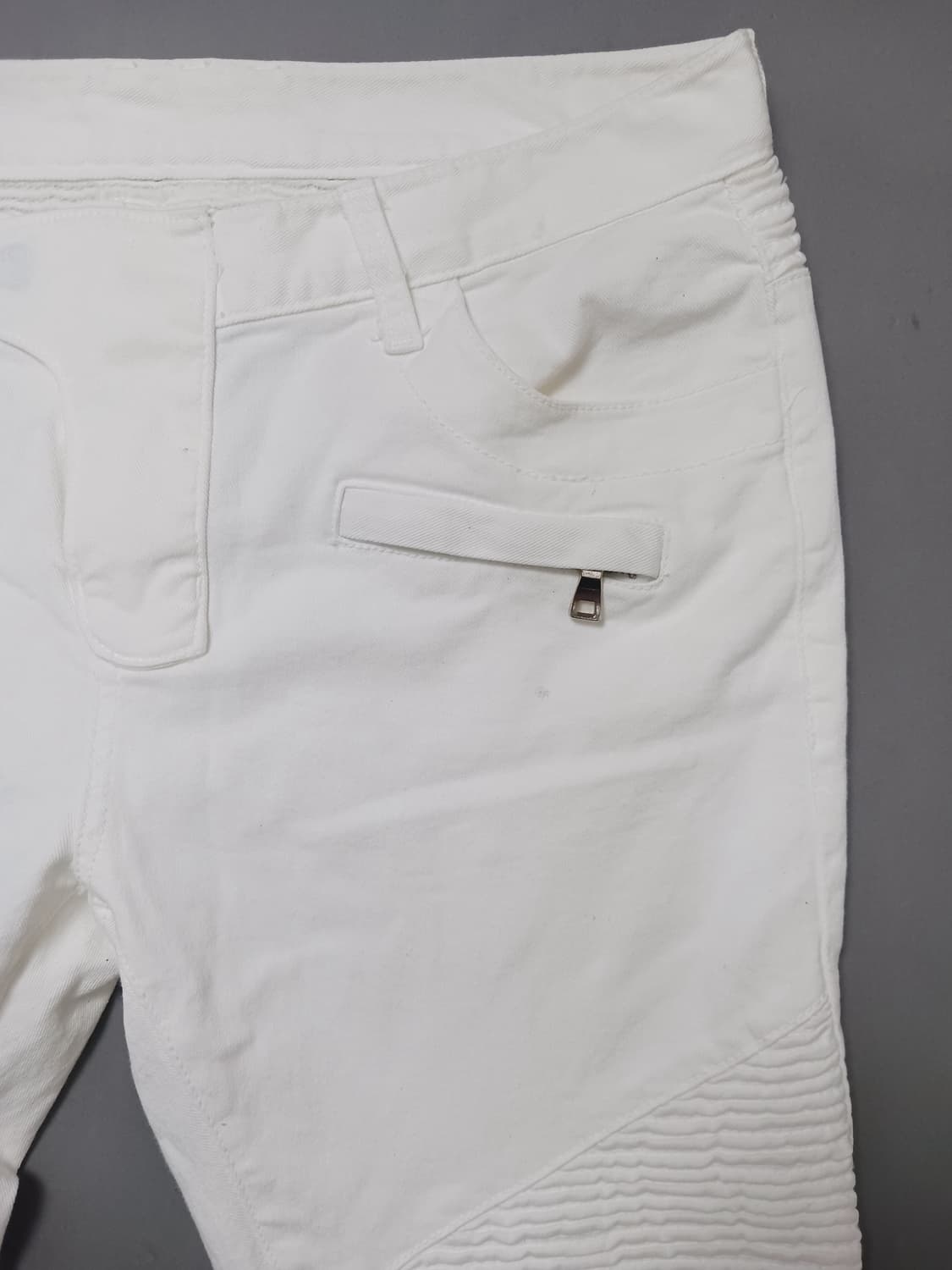 [34] 발망 바이커 화이트진 청바지 상품이미지4