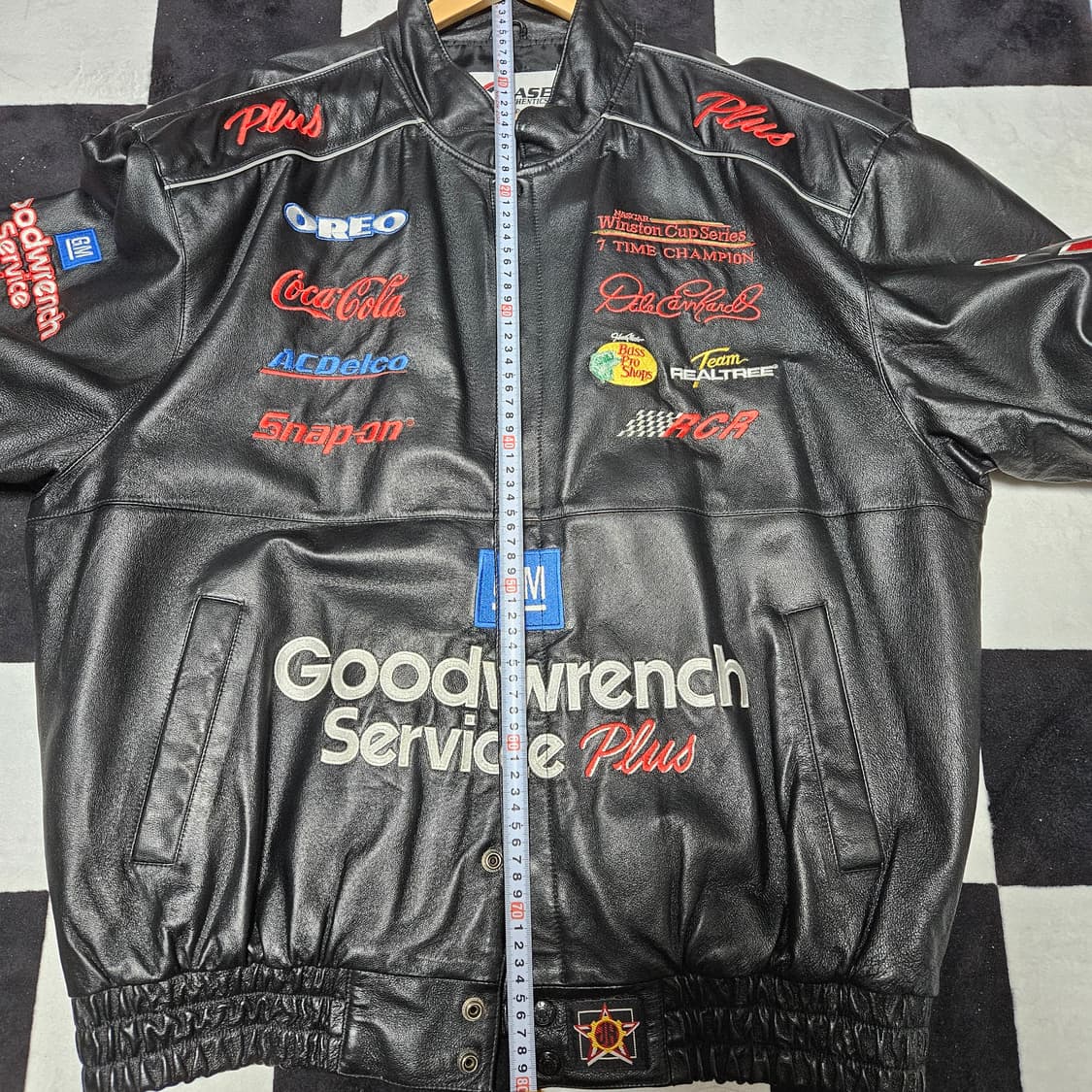 빈티지 나스카 데일 언하트 굿렌치 레이싱 레더 자켓 상품이미지4