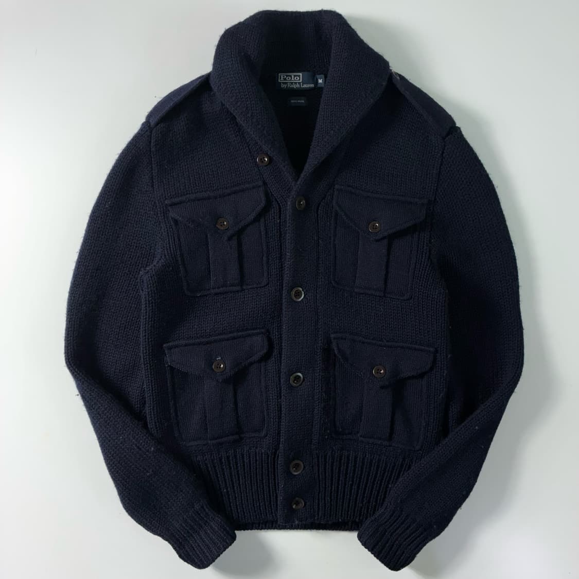 Polo  폴로 랄프로렌 헤비울 숄카라 네이비 니트 가디건  상품이미지1