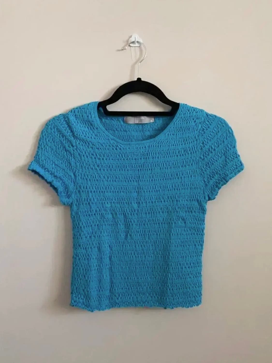 [새상품] 에잇세컨즈 블루 골지 탑 L 상품이미지1