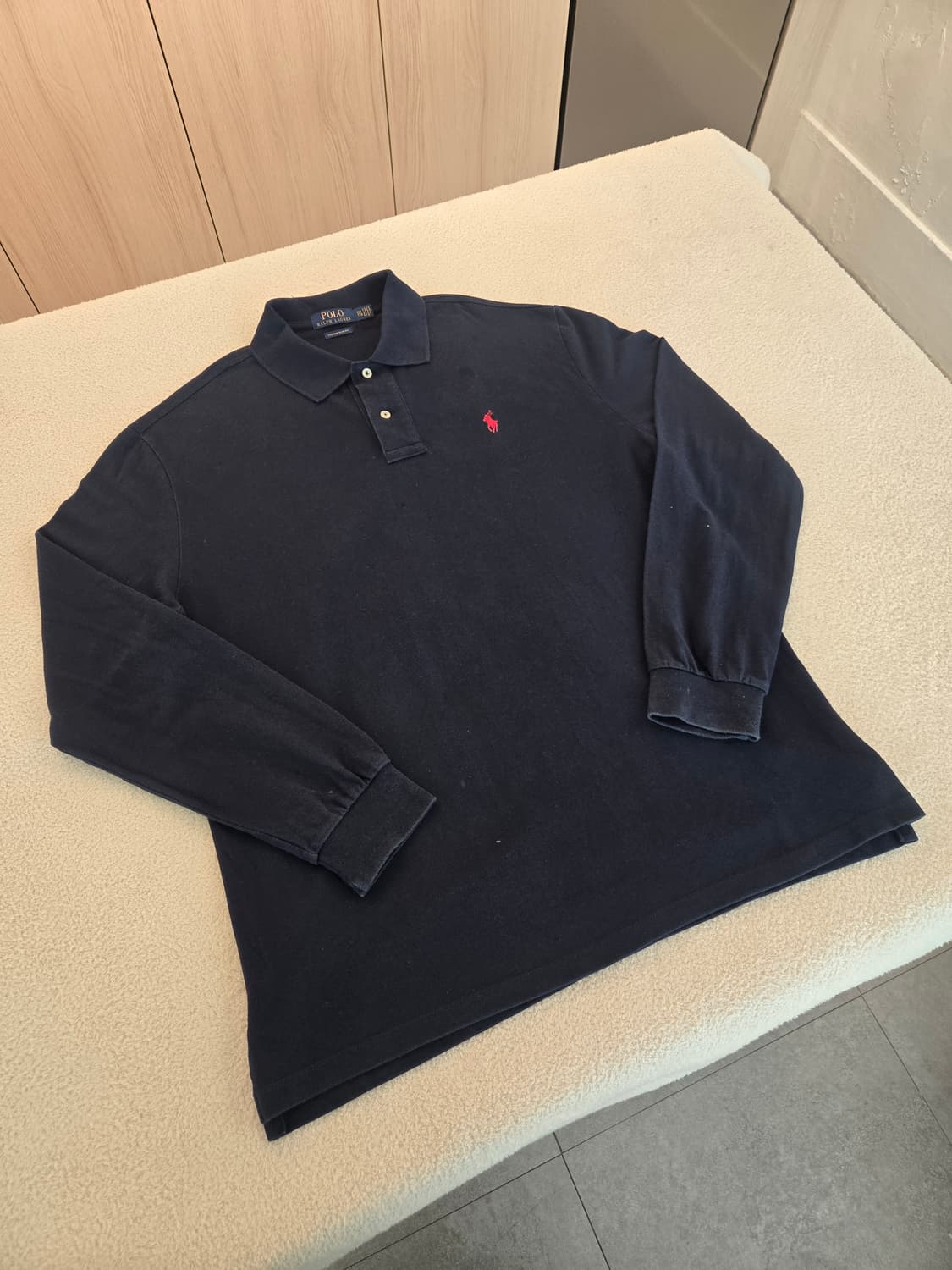 폴로 랄프로렌 블랙 긴팔 폴로티 XXL 상품이미지3