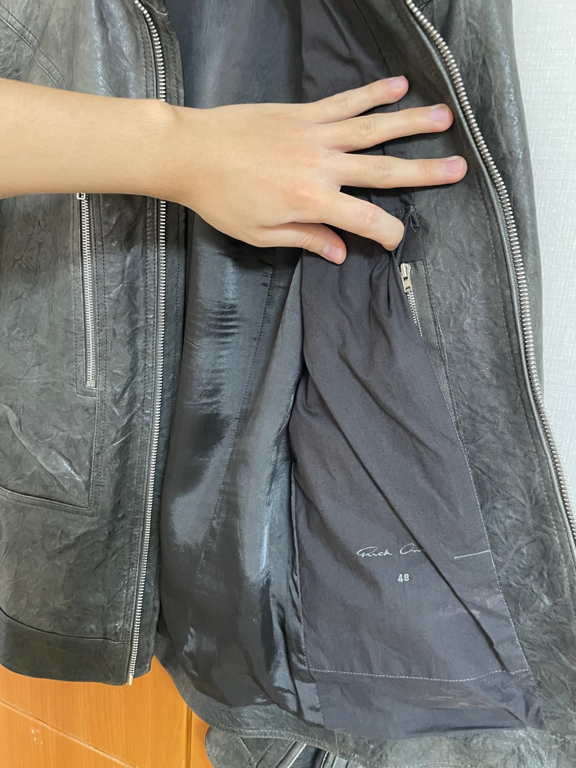Rick Owens 릭오웬스 인타르시아 카고 레더 자켓 RU16S 상품이미지7