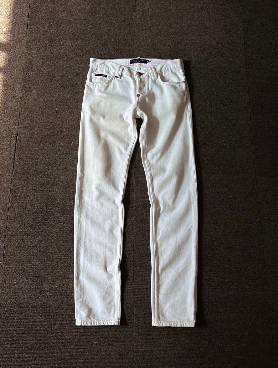 Philipp Plein 로고 패치 루즈 스트레이트 진 상품이미지1