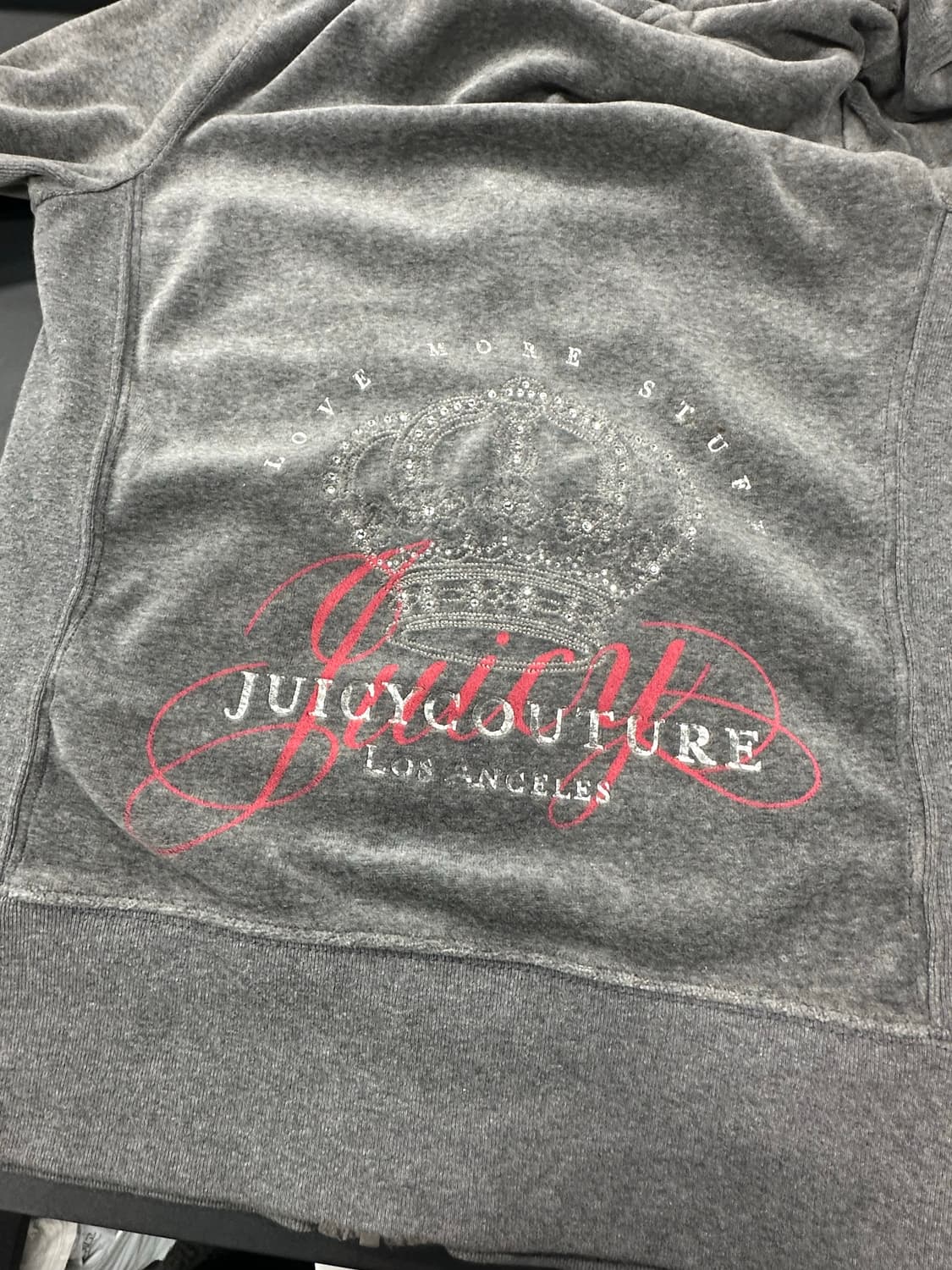 쥬시 꾸뛰르 그레이 벨벳 후드집업 상품이미지4