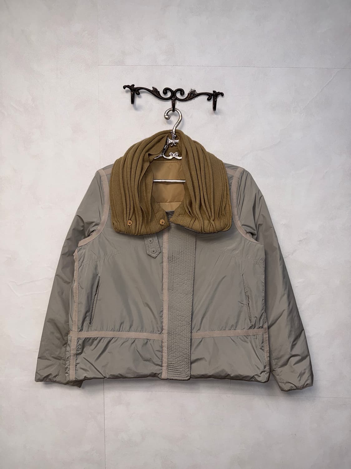 KUHO goosedown knit collar reversible 푸퍼 상품이미지1