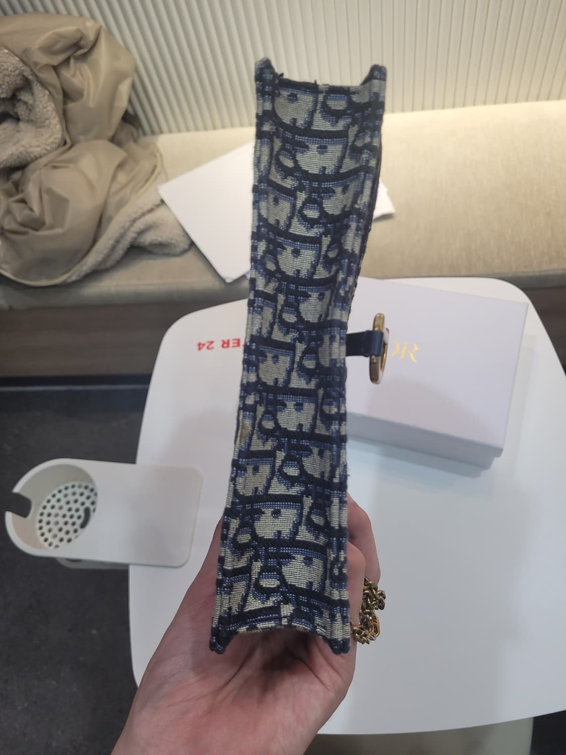 (풀구성,새상품급) 디올 오블리크 새들 체인백 상품이미지7