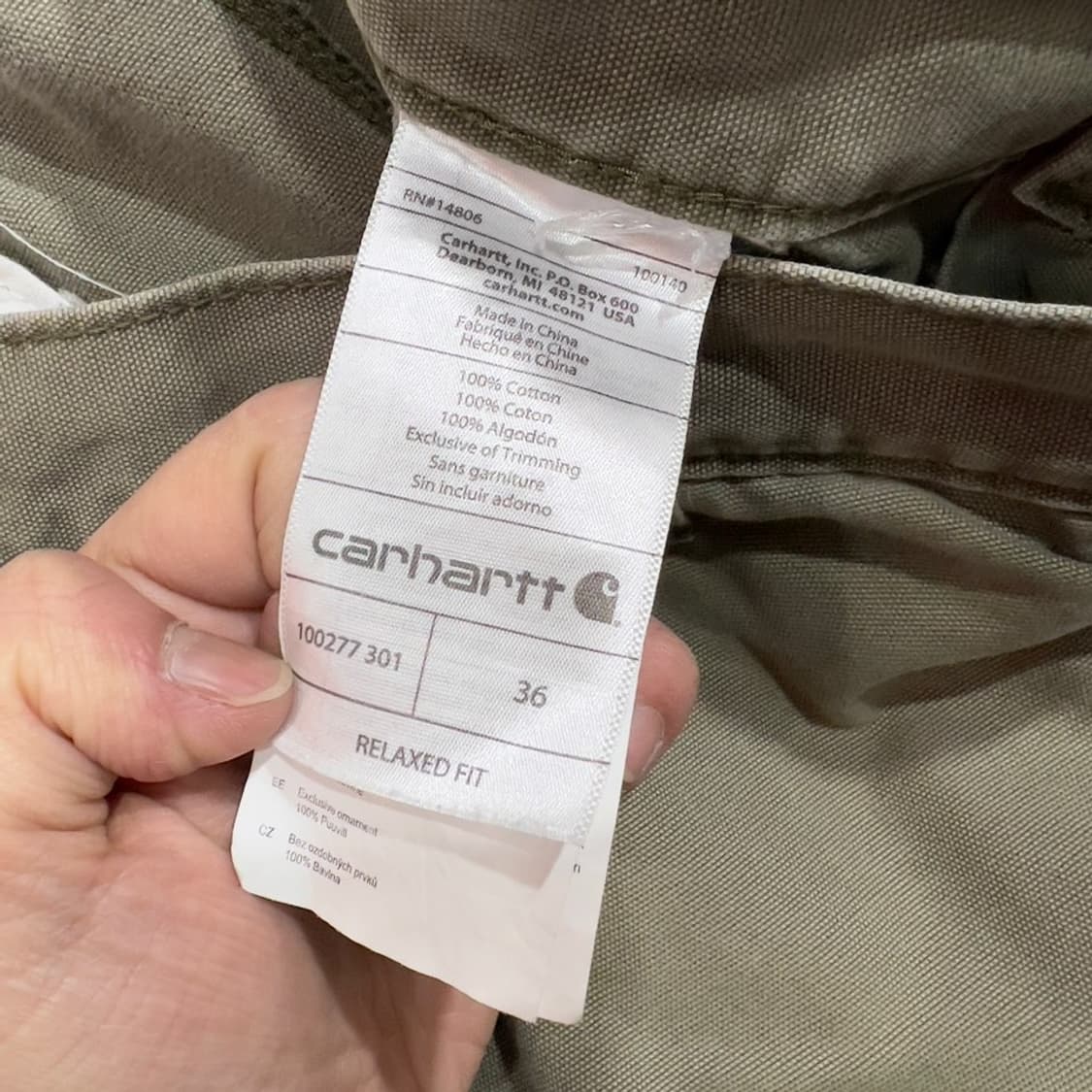 칼하트 워크 카고 반바지 상품이미지7