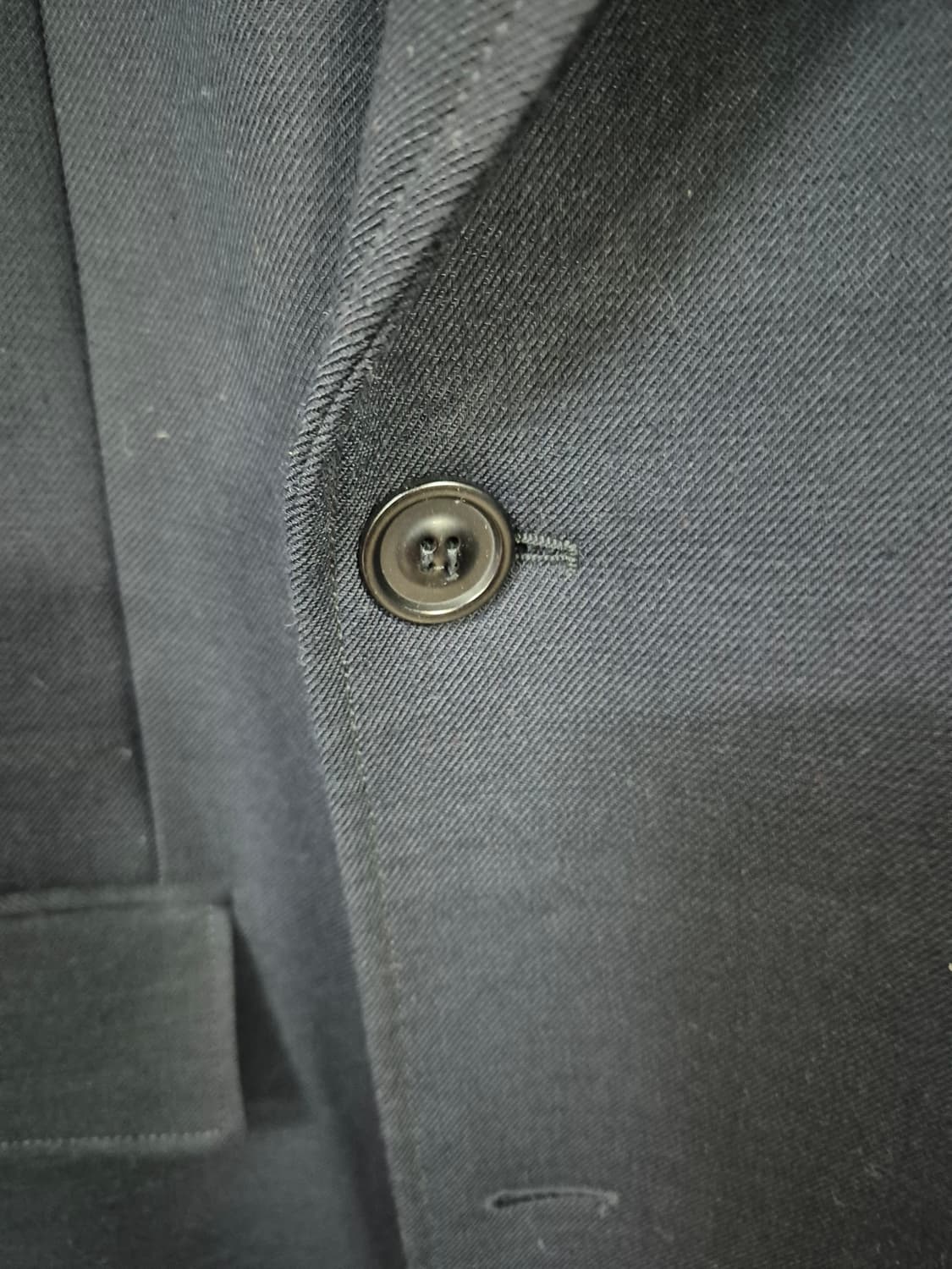 자라 남성용 네이비색 롱코트 상품이미지7