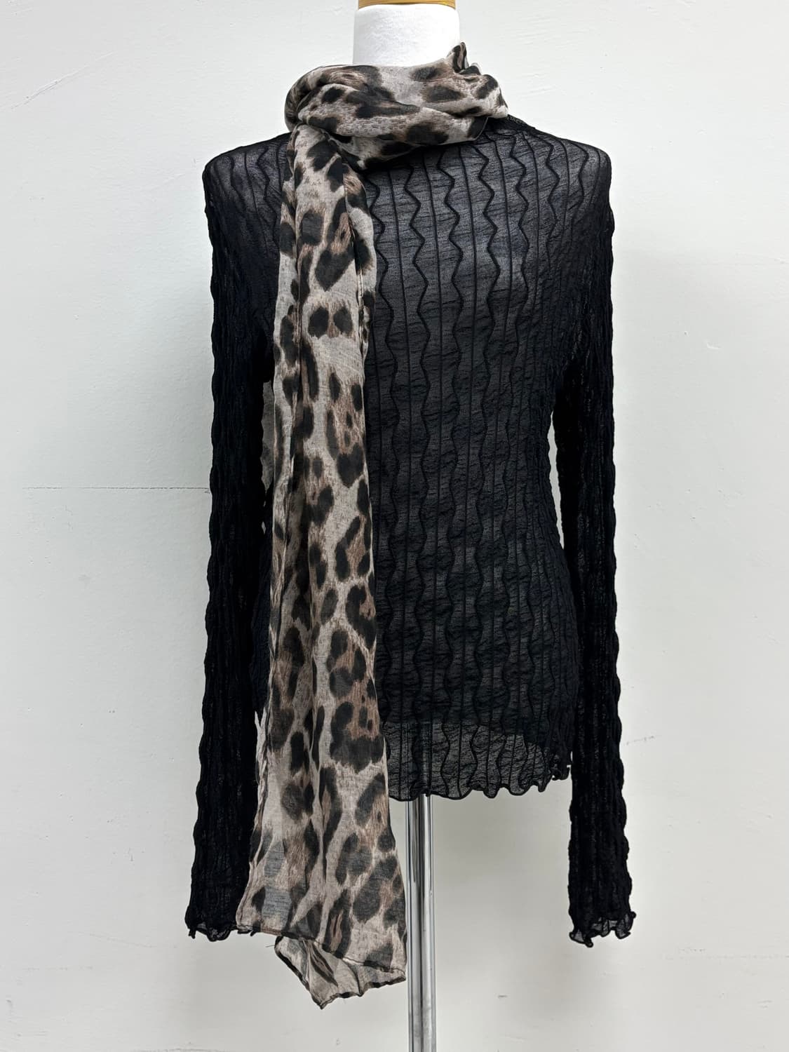 브라운 레오파드 머플러 상품이미지1