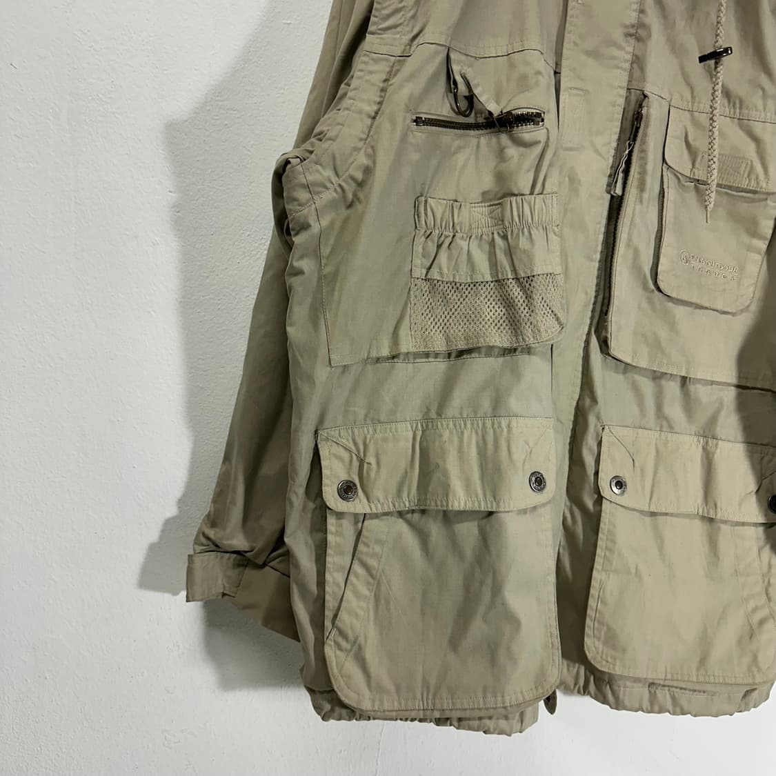 L VTG 빈티지 베이지 팔절개 헌팅자켓 상품이미지2